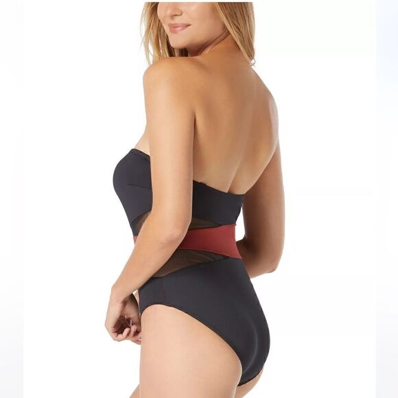 Coco Reef Women's Contours Bandeau
Mesh Tummy-Control One-Piece Swimsuit Spice - Picture 3 of 13